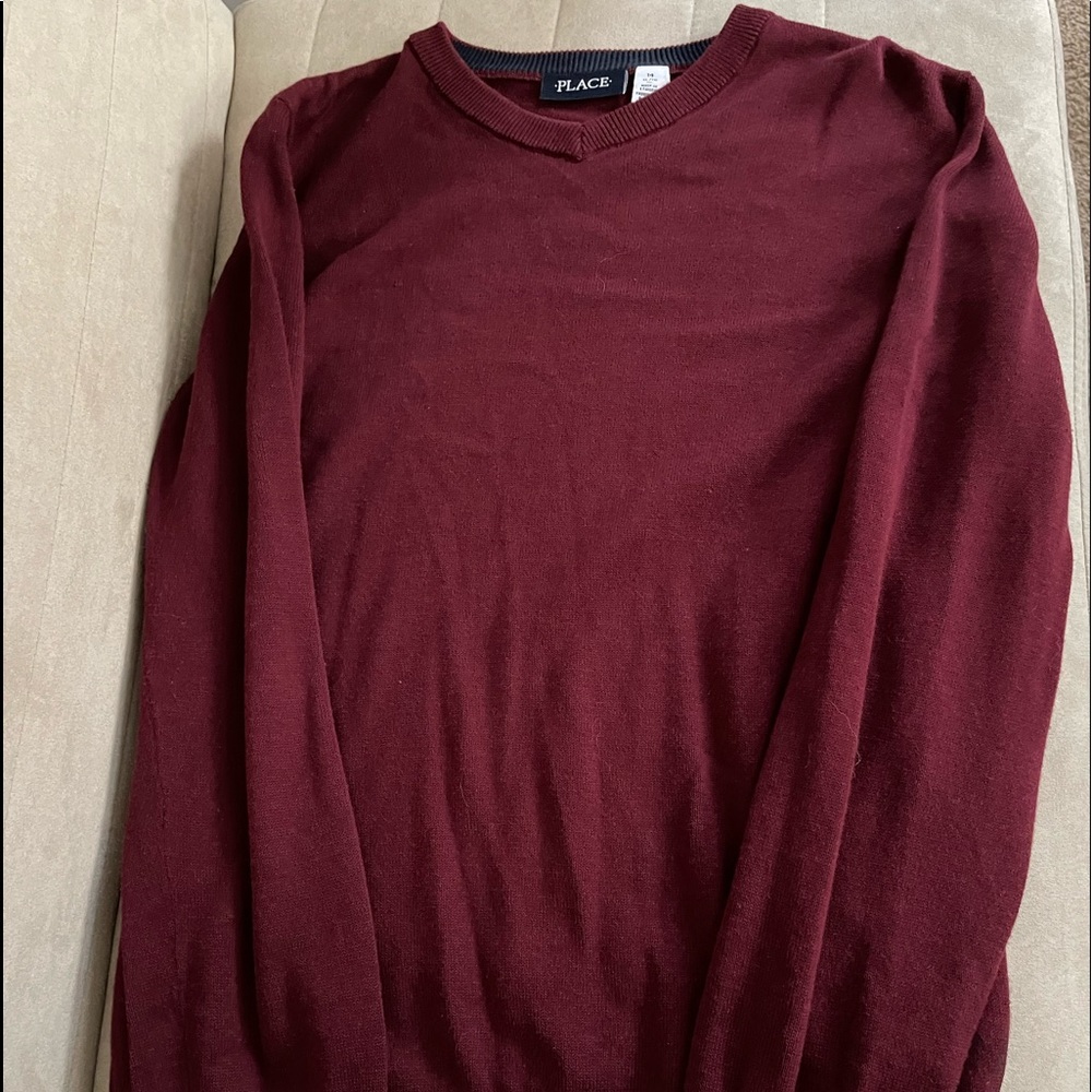 BOYS V-Neck Sweater; Worn Once